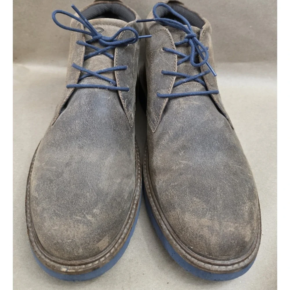 Ecco Jeremy (Sz 44 US 10) Hybrid Chukka Boots Brown Leather Lace Up Ankle